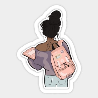 College Style Illustration Sticker